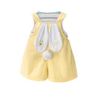 女童背带裤夏季网红套装2026新款儿童洋气时髦夏装宝宝背心两件套