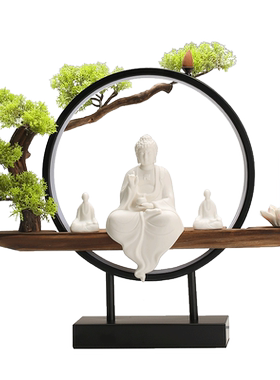 陶瓷西方三圣神像家居灯摆件装饰