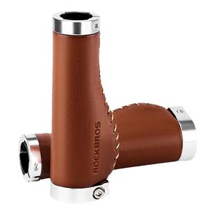 洛克兄弟牛皮自行车把套复古山地旅行折叠车握把副把单车骑行配件