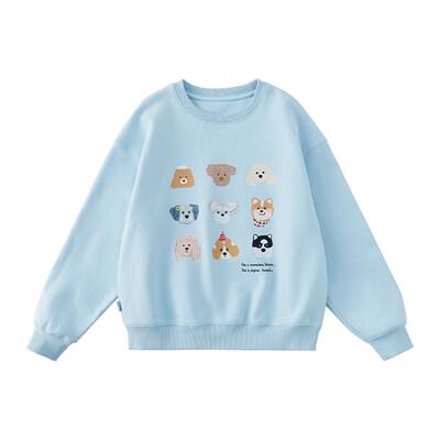 棵初可爱小狗印花卫衣