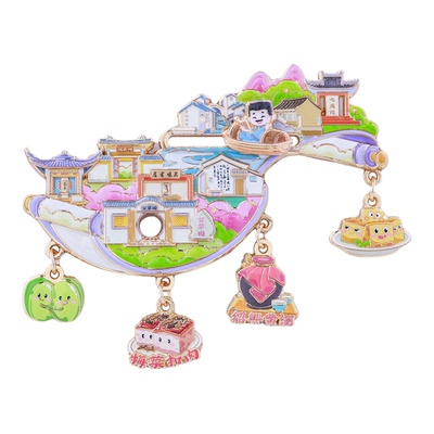 绍兴金属冰箱贴定制杭州宁波嘉兴湖州浙江省博物馆文创旅游纪念品