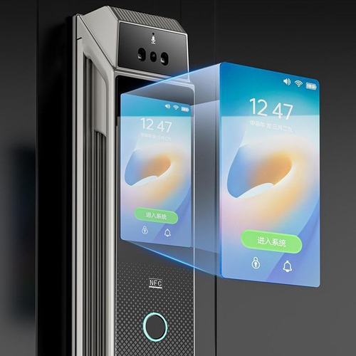双屏双摄掌静脉人脸内外指纹锁全彩夜视人脸识别掌静脉智能锁