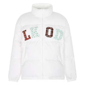 LKSTORE LKOD2024秋冬新款拼色字母刺绣夹克棉服外套情侣加厚男女