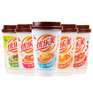 24杯新品】优乐美杯装奶茶炼乳抹茶红豆枣芝士燕麦芒果布丁冲饮粉