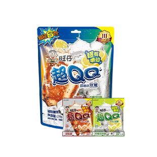 旺旺旺仔超QQ柠檬汽水可乐味软糖凝胶糖果超有嚼劲儿童零食糖果