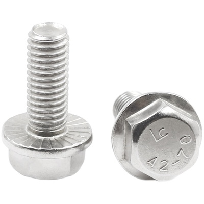 304不锈钢法兰面外六角5789带齿