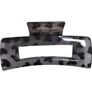 灰色豹纹发夹女后脑勺盘发抓夹女高级感鲨鱼夹大号塑料发量多发抓