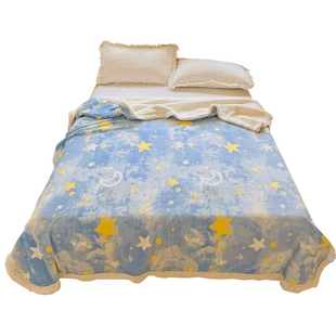 羊羔绒毛毯加厚办公室午睡毯珊瑚绒空调小毯子沙发盖毯午休小被子