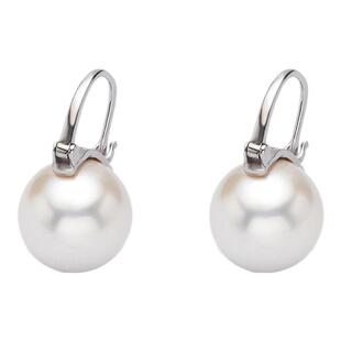 珍珠奶奶极简爆大珍珠耳扣天然耳饰s925银经典14-15mm C1219