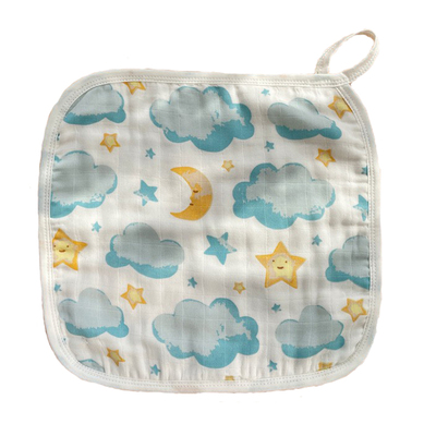 竹棉纱布方巾婴儿口水巾洗脸巾