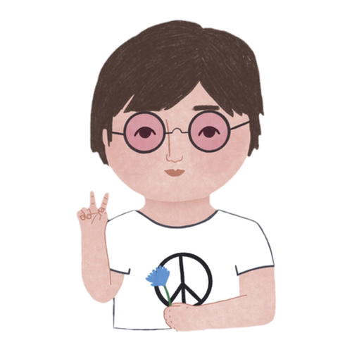 预售 英文原版  小男孩,大梦想：约翰·列侬 John Lennon 绘本 Beatles 披头士 精装大开本 名人传记 Little People, BIG DREAMS