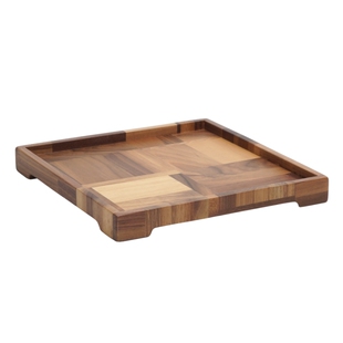 啡木创意拼接黑胡桃日式实木蛋糕甜品餐盘咖啡点心收纳托盘泡茶盘