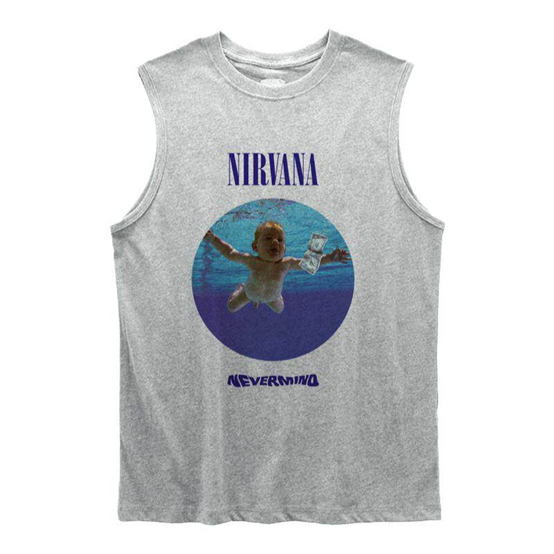 nirvana 涅盘乐队佛像印花车库摇滚朋克复兴个性坎肩背心无袖T恤