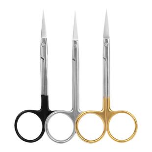 医用眼科剪双眼皮拆线剪不锈钢直尖弯头外科手术器械眼用小剪刀