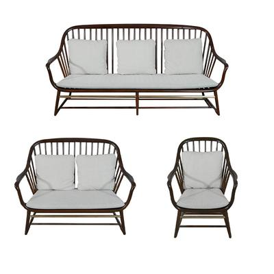 隐珏新中式全原实木沙发茶几组合