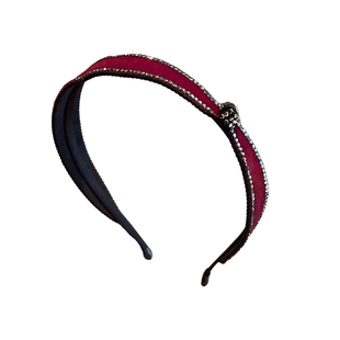 水钻红色细发箍女高颅顶2025新款秋冬洗脸专用头箍压发卡发捆头饰