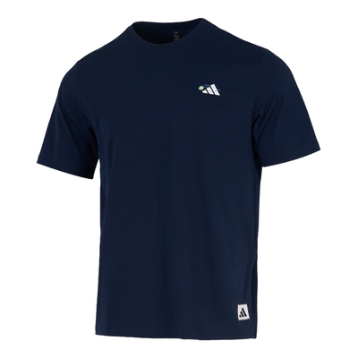 adidas阿迪达斯网球卡通印花半截袖秋男宽松休闲短袖T恤 KC5319