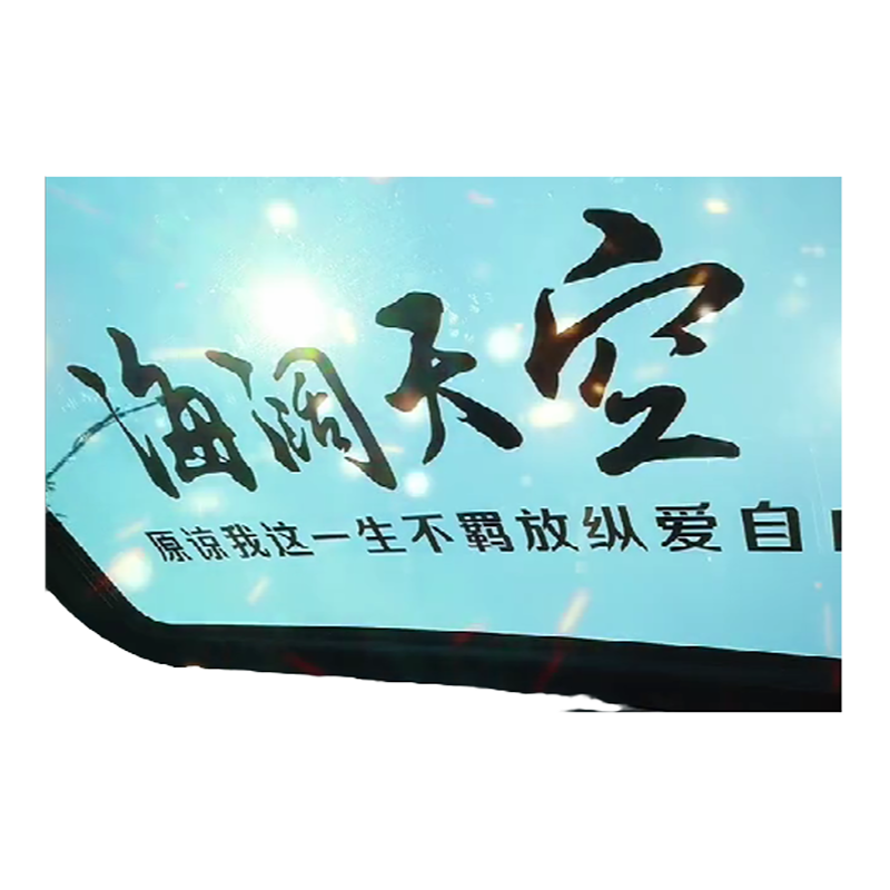海阔天空车贴原谅我这一生不羁放纵爱自由歌词天窗文字贴后窗个性