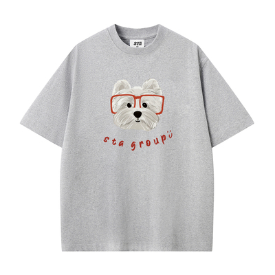 STA旗舰店美式潮牌小众设计感短袖男女夏季新款重磅纯棉情侣t恤