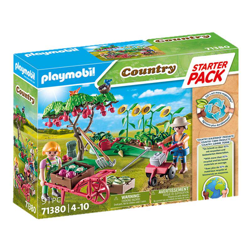 playmobil摩比世界儿童玩具多彩生活系列蔬菜园农场71380
