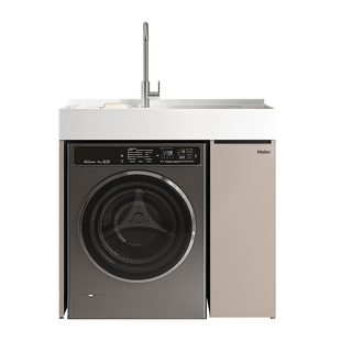 海尔蜂窝铝小户型阳台一体洗衣机伴侣柜带搓板