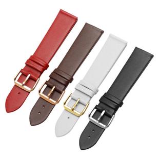 真皮手表带针扣男女适配丹尼尔惠灵顿CK西铁城dw天梭表链红色白色