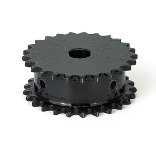 45#钢假双排链轮04C/2分15/16/17齿 两面平双排链轮配2分单排链条