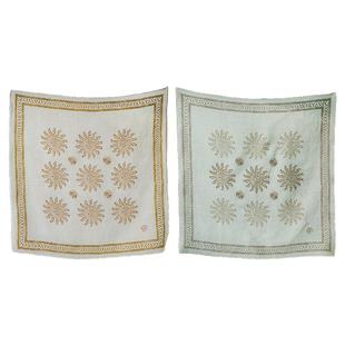 MONSECRET海风天然苎麻丝巾春夏印花方巾系脖高级感2025流行新款