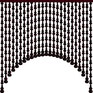 定制全桃木葫芦门帘珠帘中式卫生间卧室免打孔挂帘遮挡门帘隔断帘