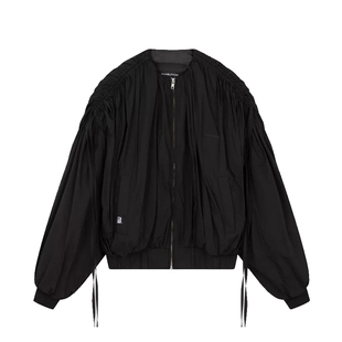 pushBUTTON羊毛圆领女士休闲百搭长袖小香风外套银泰百货 301604