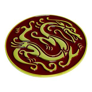 木公坊 国家宝藏 秦汉龙纹 龙图腾 金属车贴 改装个性车标中网标