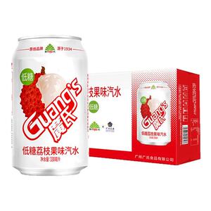 广氏低糖荔枝汽水330ml*24罐