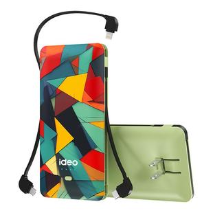 【国家3C认证】ideo2026新款充电宝自带线三合一便携超薄10000毫安带插头移动电源适用于苹果华为可上飞机