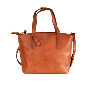 葱木 小众复古硬挺立体 通勤款大容量托特包单肩斜挎包植鞣皮女包