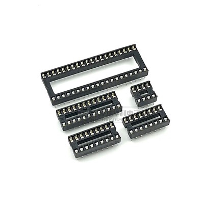 IC座扁脚插座宽体窄体单机片座