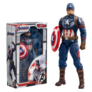 中动美国队长手办漫威模型复仇者联盟人偶摆件儿童玩偶男孩玩具