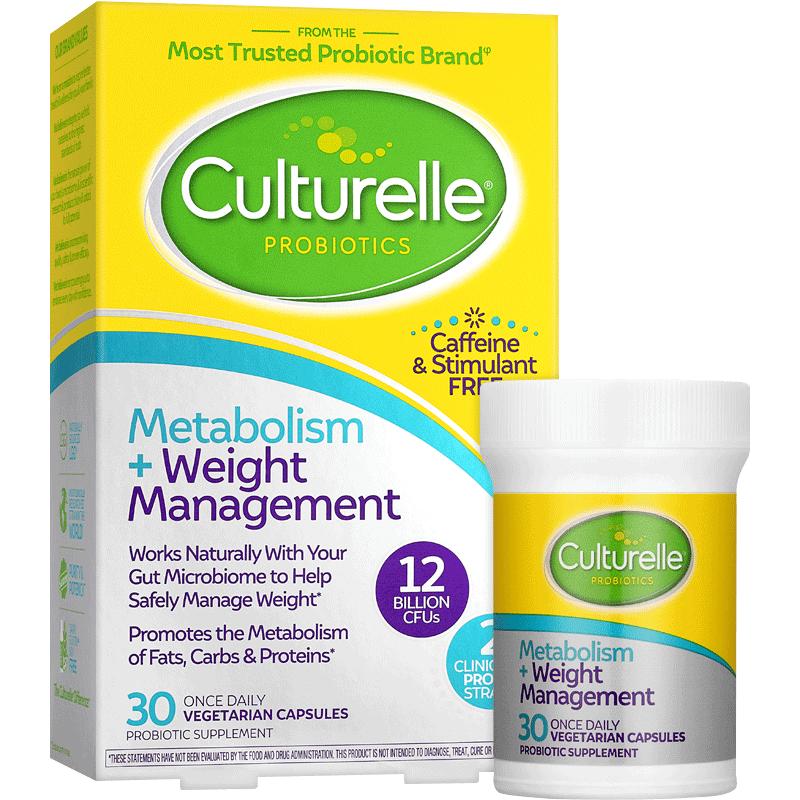 美国Culturelle康萃乐体重管理益生菌成人健康消化瘦子菌胶囊30粒