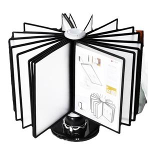 装得快A4翻页文件架桌面菜单文件多页台式展示牌360°横向旋转翻页架介绍菜牌报刊宣传展示架报刊宣传展示架