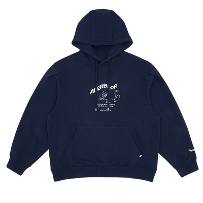 ADERERROR水浪图画宽松连帽衫