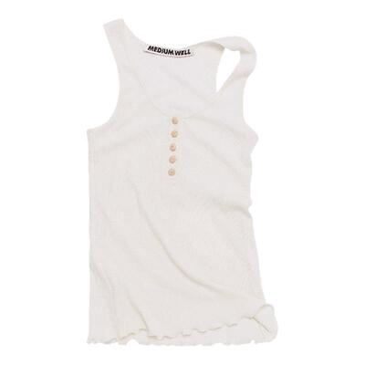 随性度假亨利领罗纹假日背心