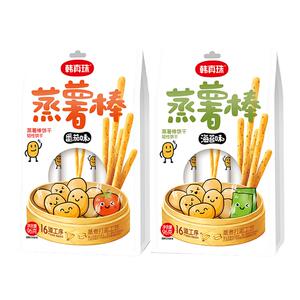 韩真珠蒸薯棒儿童酥脆饼干非油炸零食小袋装不添加色素休闲零食