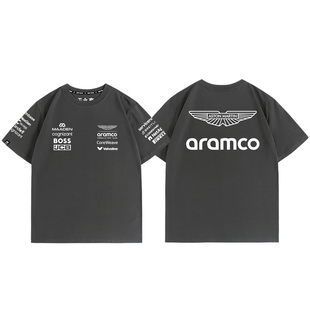 2026赛季阿斯顿马丁F1车队赛车服同款短袖纯棉T恤衫夏季男士上衣