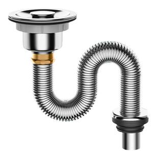 厨房洗菜盆下水管配件洗碗池水槽排水管不锈钢下水器防臭神器套装