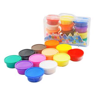 创乐多超轻粘土12色24色手提盒装幼儿园安全环保彩泥黏土DIY工具