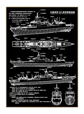 高级感055大驱线稿图客厅装饰画