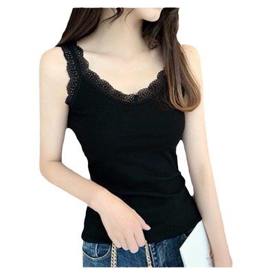 EPJ吊带背心大码蕾丝修身莫代尔