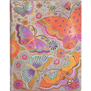 paperblanks佩兰克软皮笔记本本子劳拉碧琦彩蝶系列日记本手账手帐卡通画画记事本礼物礼品大小学生儿童文具