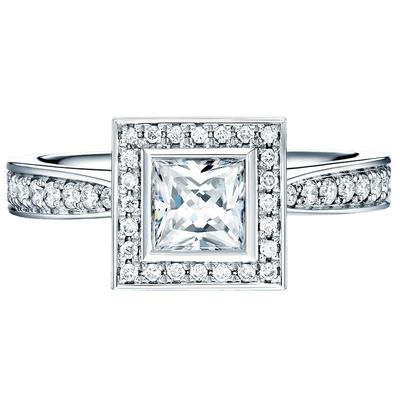 DR公主方求婚钻戒结婚钻石戒指