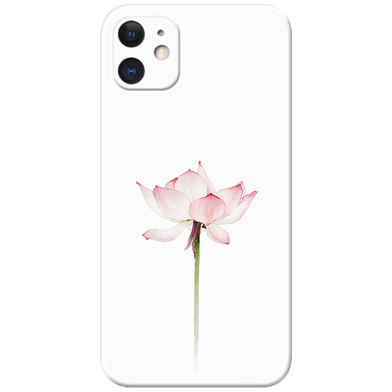 小清新荷花适用苹果iphone手机壳