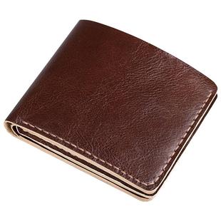 蠢小鱼男士爸爸钱包卡包生日送男友真牛皮夹手工自制作diy材料包